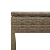 vidaXL Ligbedden 2 st met luifels en tafel poly rattan zwart