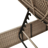 vidaXL Ligstoelen 2 st met kussens poly rattan zwart