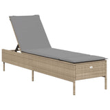 vidaXL Ligstoelen 2 st met kussens poly rattan zwart