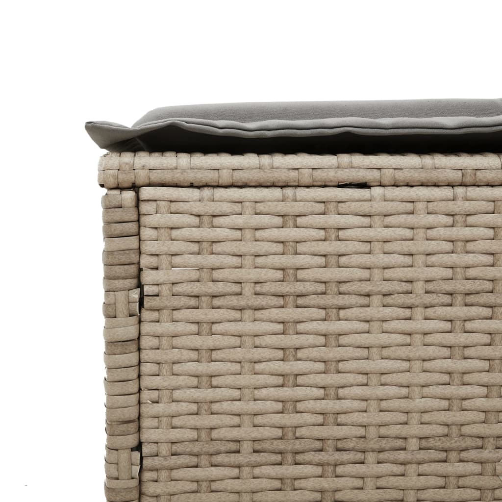 vidaXL Ligstoelen 2 st met kussens poly rattan zwart