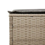vidaXL Ligstoelen 2 st met kussens poly rattan zwart