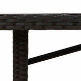 vidaXL Garden Dining Set with Cushions 7 pcs Black Poly Rattan