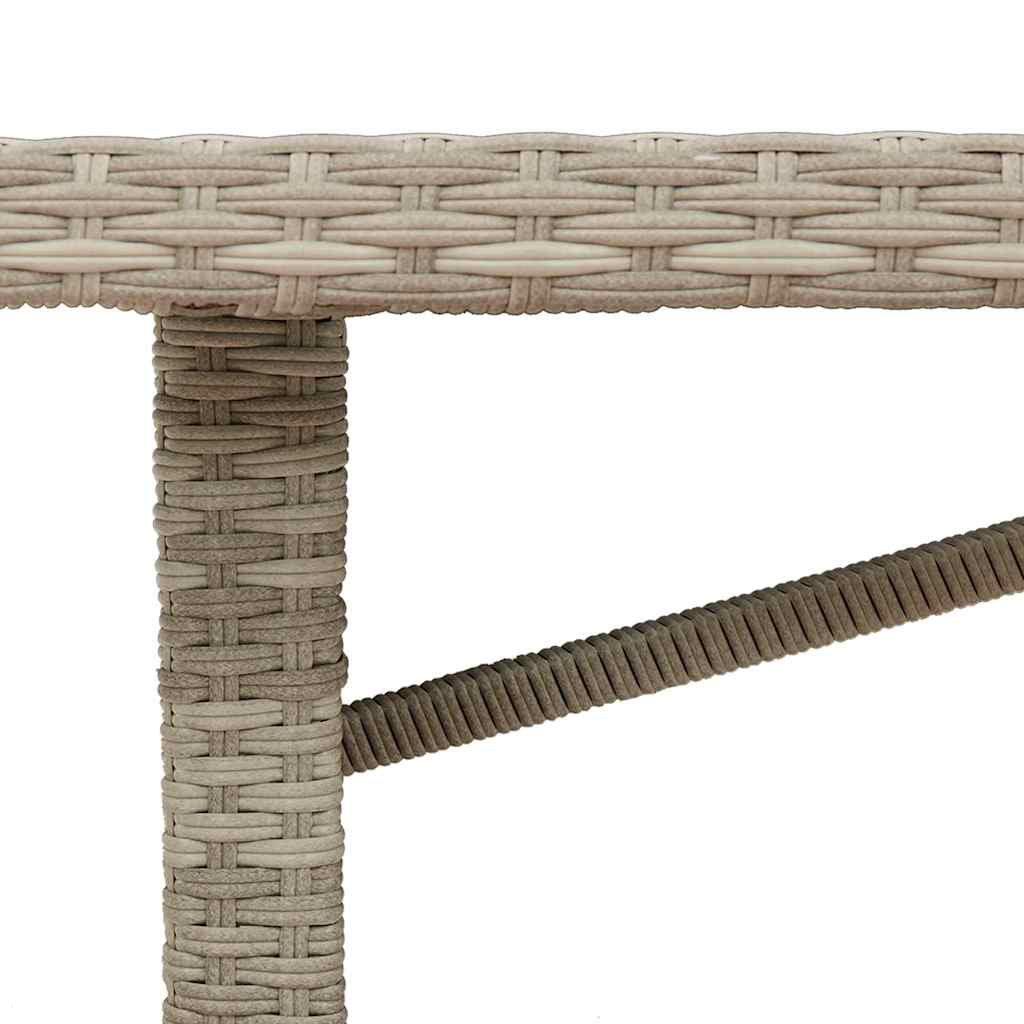 vidaXL Garden Dining Set 7 pcs Light Grey poly rattan