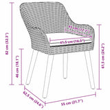 vidaXL Garden Dining Set 7 pcs Light Grey poly rattan