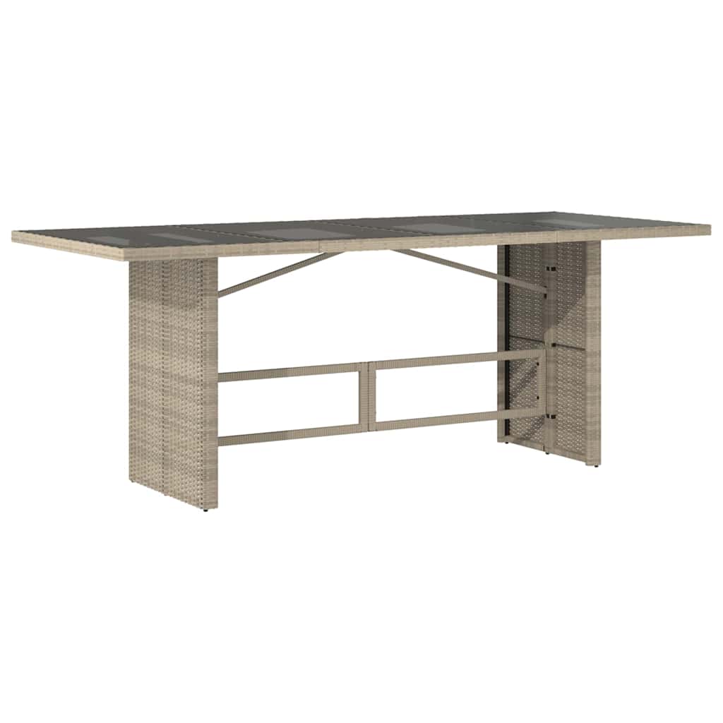 vidaXL Garden Dining Set 7 pcs Light Grey poly rattan