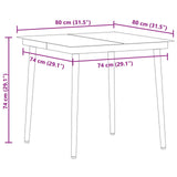 vidaXL Tuin Eettafel Set met kussen 3 pcs Zwart poly rattan
