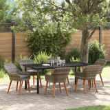 vidaXL Garden Dining Set with Cushions 3 pcs Black Poly Rattan