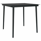 vidaXL Tuin Eettafel Set met kussen 3 pcs Lichtgrijs poly rattan