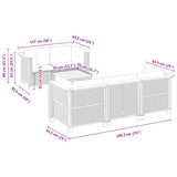 vidaXL 6-delige Loungeset met kussens poly rattan zwart