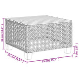 vidaXL 7-delige Loungeset met kussens poly rattan zwart