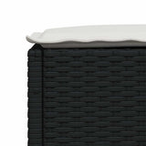vidaXL 4-delige Loungeset met kussens poly rattan zwart