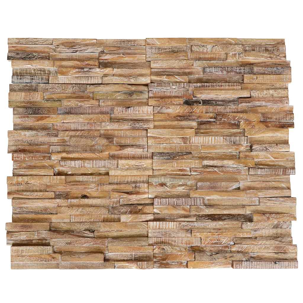 vidaXL Wall Panels 10 pcs 3D 1.08 m² Solid Teakwood