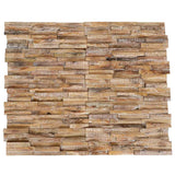 vidaXL Wall Panels 10 pcs 3D 1.08 m² Solid Teakwood