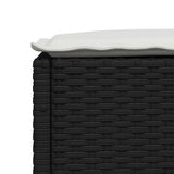 vidaXL 5-delige Loungeset met kussens poly rattan zwart