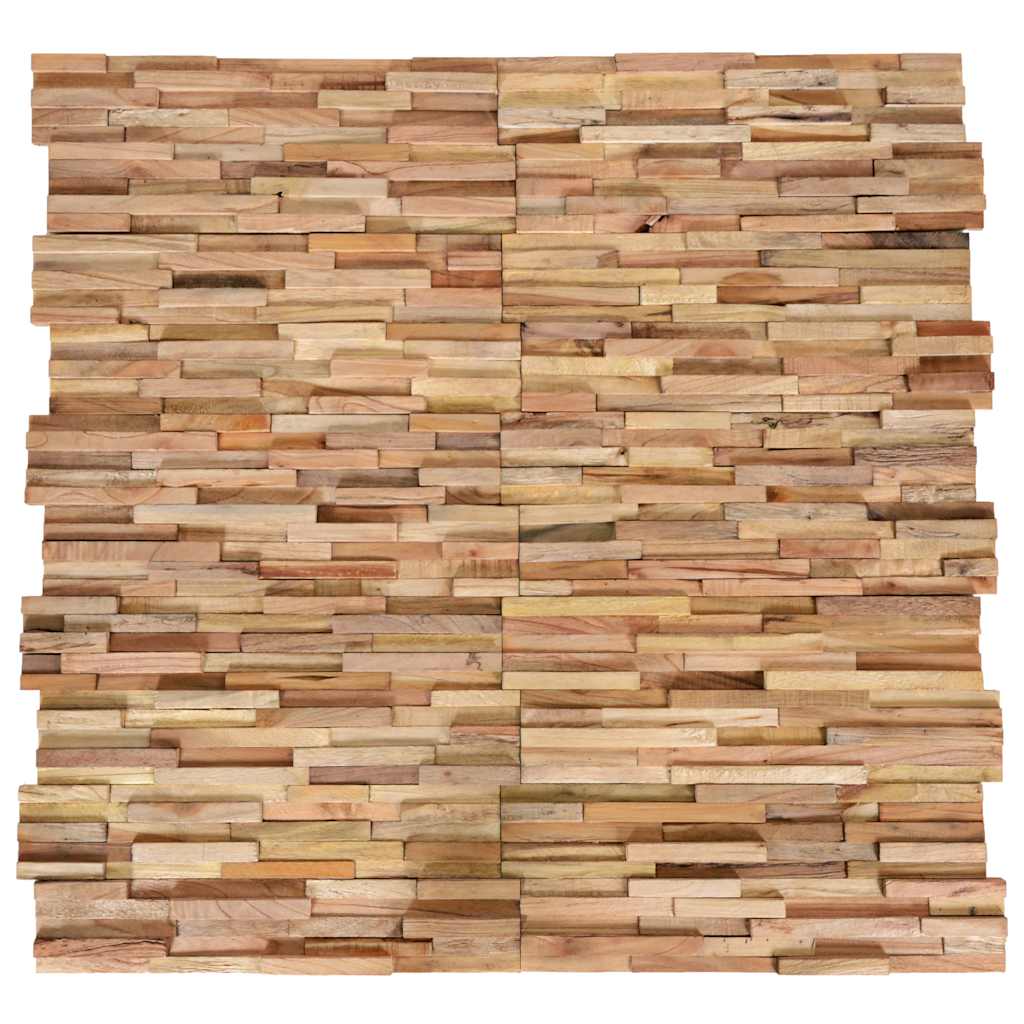 vidaXL Wall Panels 10 pcs 3D 1.08 m² Solid Teakwood