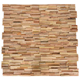 vidaXL Wall Panels 10 pcs 3D 1.08 m² Solid Teakwood