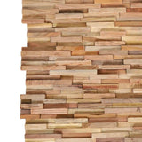 vidaXL Wall Panels 10 pcs 3D 1.08 m² Solid Teakwood