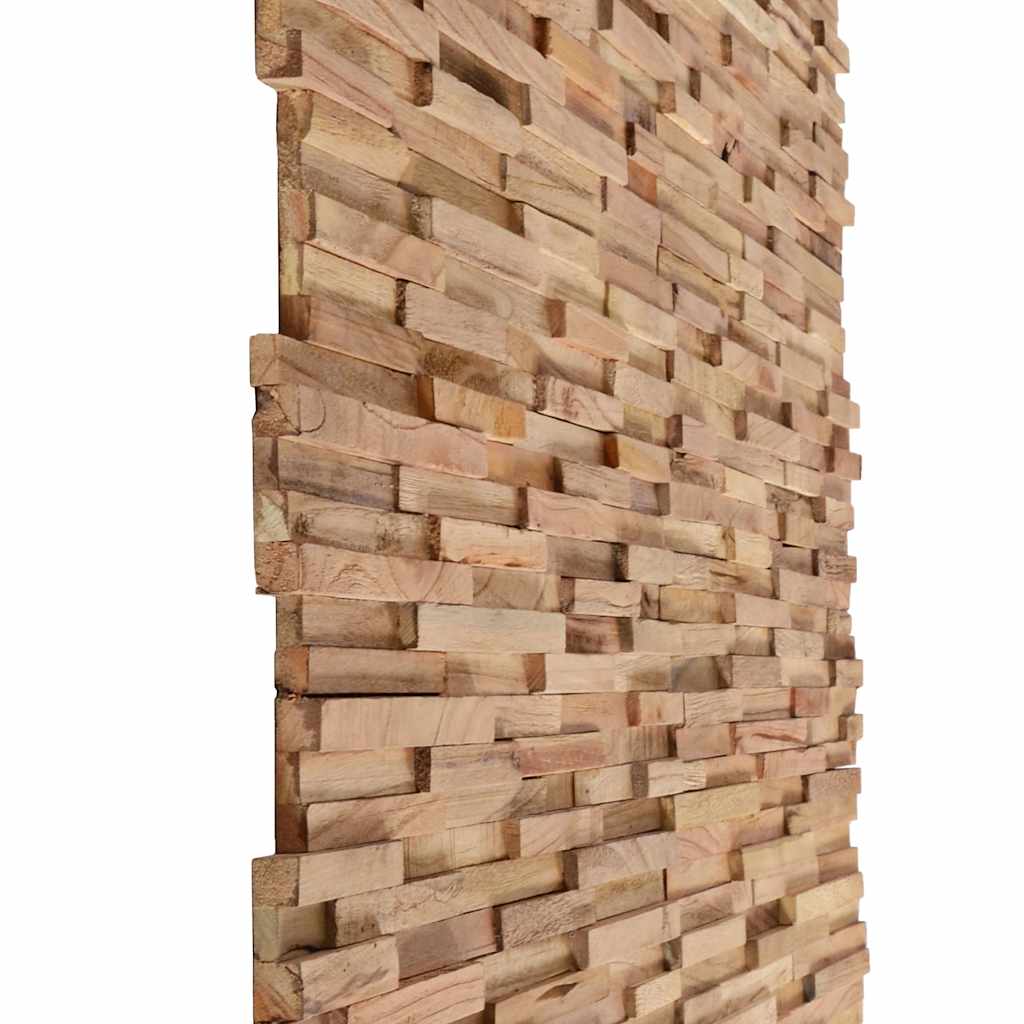 vidaXL Wall Panels 10 pcs 3D 1.08 m² Solid Teakwood