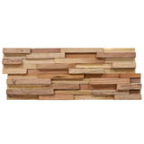 vidaXL Wall Panels 10 pcs 3D 1.08 m² Solid Teakwood
