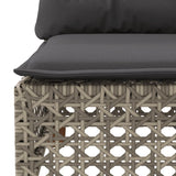 vidaXL 5-delige Loungeset met kussens poly rattan zwart