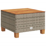 vidaXL 7-delige Loungeset met kussens poly rattan zwart