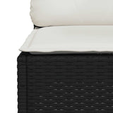 vidaXL 7-delige Loungeset met kussens poly rattan zwart