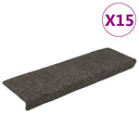 vidaXL Tapis de piège à linge 15 pièces 65x21x4 cm brun clair avec bord droit