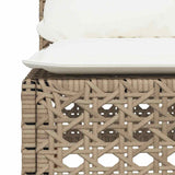 vidaXL 8-delige Loungeset met kussens poly rattan zwart