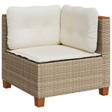 vidaXL 7-delige Loungeset met kussens poly rattan zwart