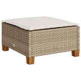 vidaXL 7-delige Loungeset met kussens poly rattan zwart