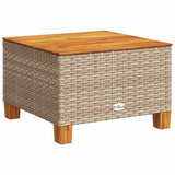 vidaXL 7-delige Loungeset met kussens poly rattan zwart