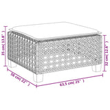 vidaXL 7-delige Loungeset met kussens poly rattan zwart
