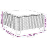 vidaXL 8-delige Loungeset met kussens poly rattan zwart