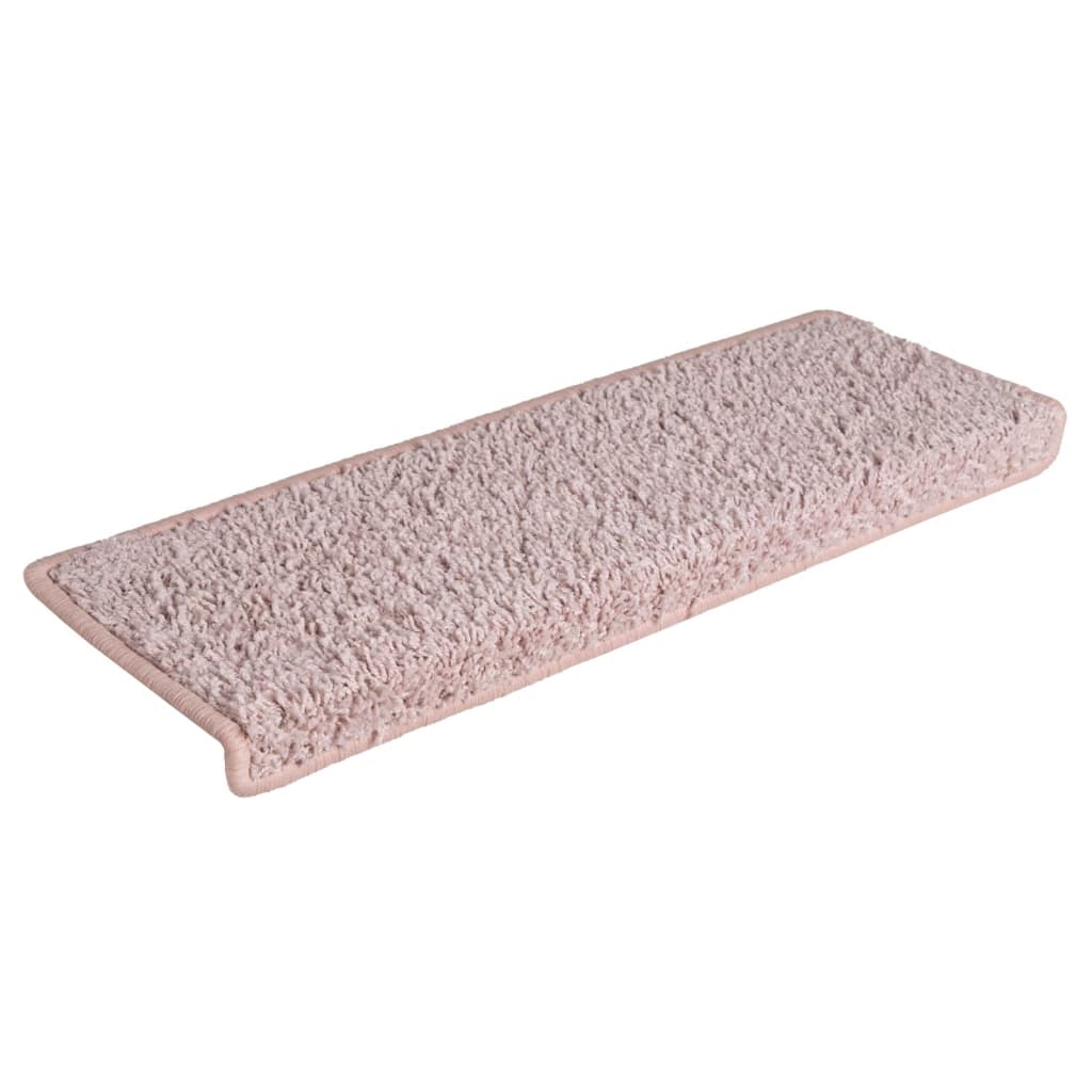 vidaXL Trapmatten 15 st 65x21x4 cm Grijs Rechthoekige Rand