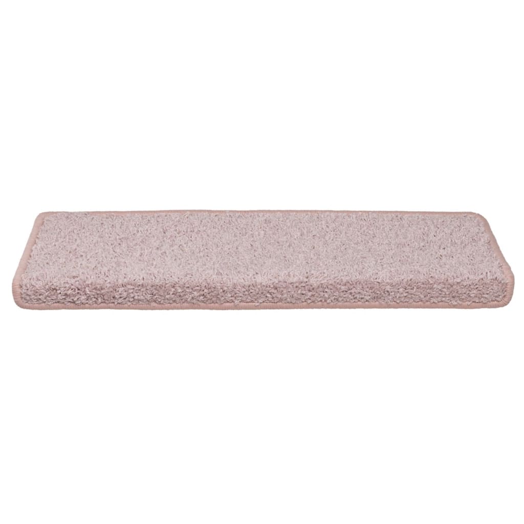 vidaXL Trapmatten 15 st 65x21x4 cm Grijs Rechthoekige Rand