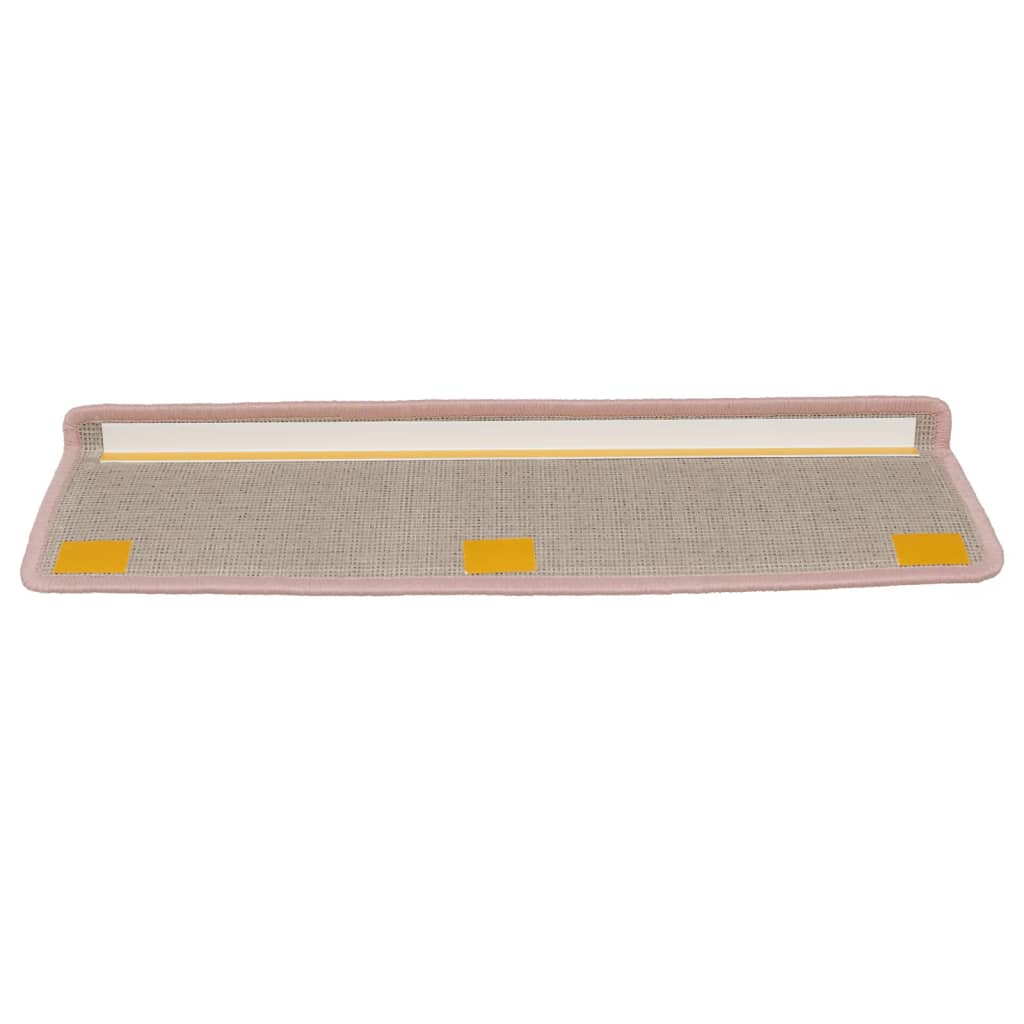 vidaXL Trapmatten 15 st 65x21x4 cm Grijs Rechthoekige Rand