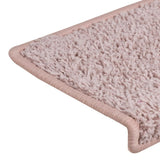 vidaXL Trapmatten 15 st 65x21x4 cm Grijs Rechthoekige Rand