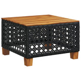 vidaXL 10-Piece Lounge Set with Cushions Poly Rattan Black
