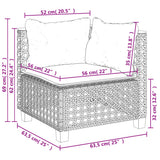 vidaXL 10-piece Lounge Set with cushions poly rattan black
