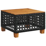 vidaXL 10-piece Lounge Set with cushions poly rattan black