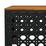 vidaXL 10-piece Lounge Set with cushions poly rattan black