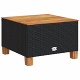 vidaXL 10-Piece Lounge Set with Cushions Poly Rattan Black