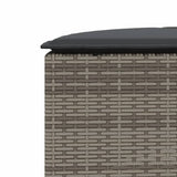 vidaXL 2-Piece Half-Round Poly Rattan Lounge Set Black