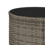 vidaXL 2-Piece Half-Round Poly Rattan Lounge Set Black