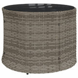 vidaXL 2-Piece Half-Round Poly Rattan Lounge Set Black