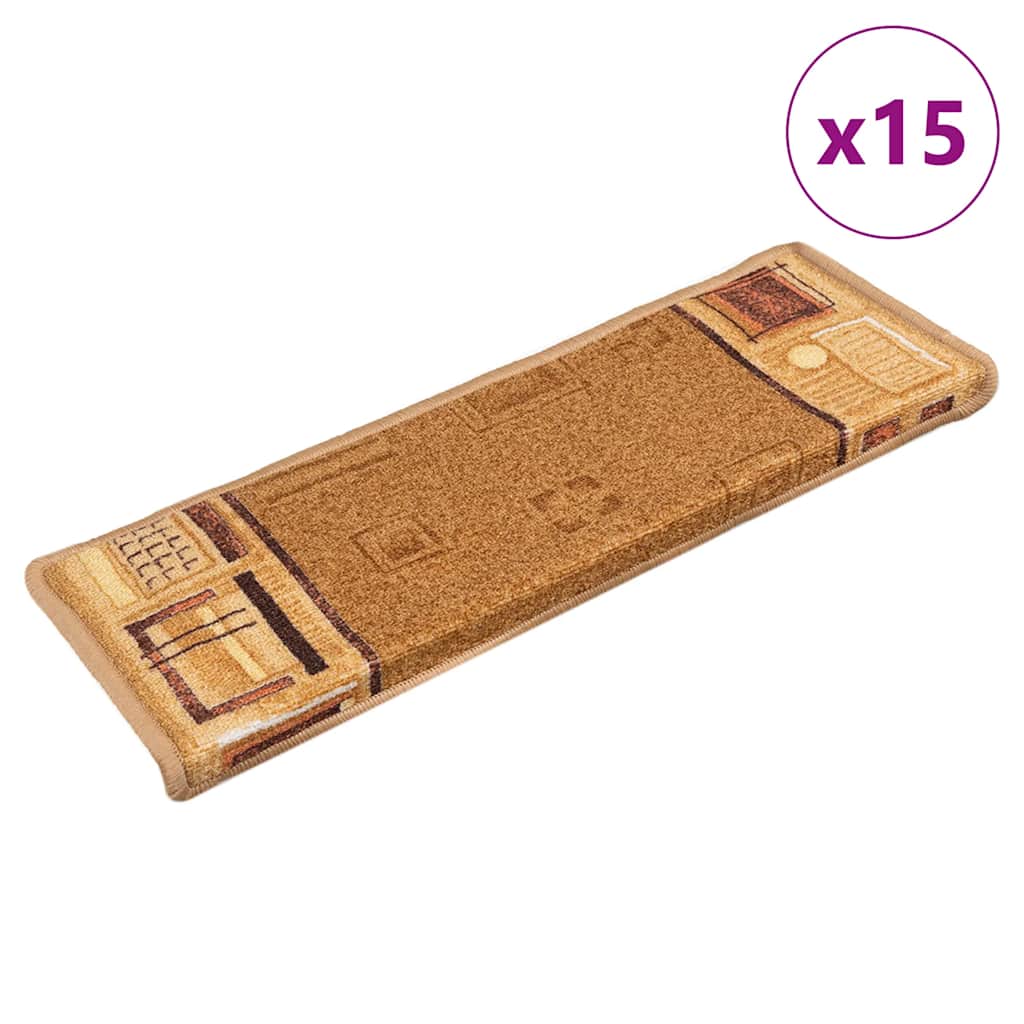 vidaXL Trapmatten zelfklevend 5 st 65x21x4 cm rouge