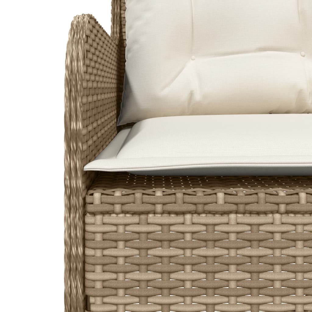 vidaXL 2-delige Loungeset met kussens poly rattan zwart