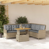 vidaXL 2-delige Loungeset met kussens poly rattan zwart