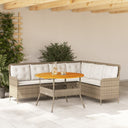 vidaXL 2-delige Loungeset met kussens poly rattan zwart