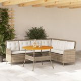 vidaXL 2-delige Loungeset met kussens poly rattan zwart